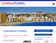 Tablet Screenshot of costa-blanca-transfers.com